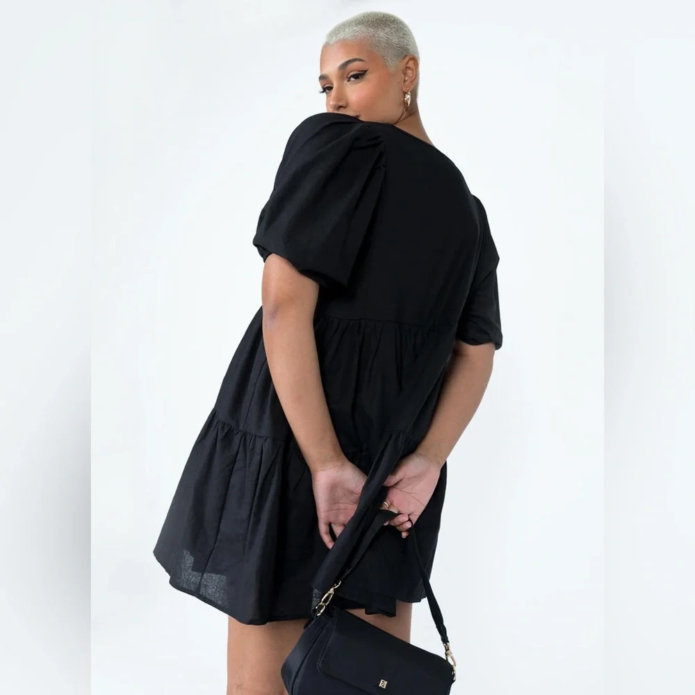 Princess Polly Braxton Mini Dress in Black Size 12 New with tag - Picture 4 of 4